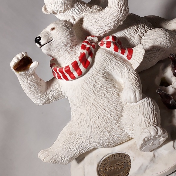 Vintage 1994 Coca Cola Exclusive Polar Bears Collectible Figurine - Picture 2 of 7